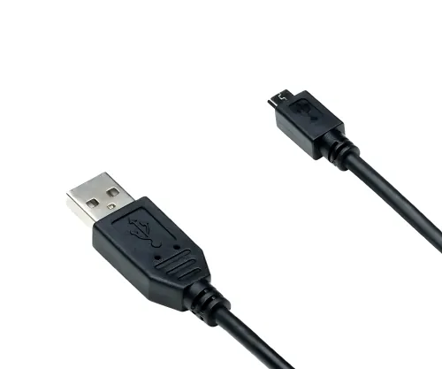 DINIC USB Kabel Micro B Stecker auf USB A Stecker, schwarz, DINIC Polybag, 1m